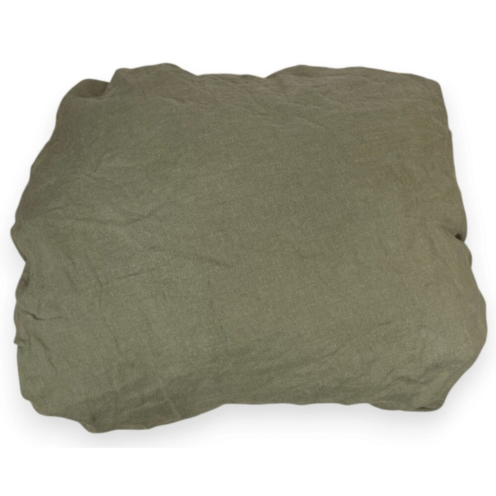 Parachute 100% Linen Fitted Sheet Cal King Green Minimalist Luxury